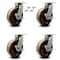 Service Caster 12 Inch Heavy Duty High Temp Phenolic Caster with Brakes and Swivel Locks, 4PK SCC-KP92S1230-PHRHT-SLB-BSL-4 - alternate 1